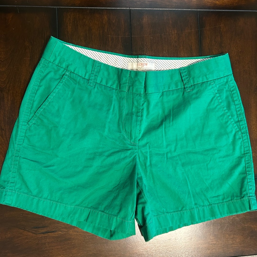 J. Crew Factory Chino Green Women's Shorts